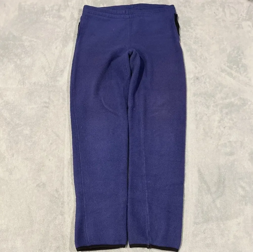 Y2k 2000s The North Face Fleece Sweatpants Mens Small 32x29 Jogger Thick Purple